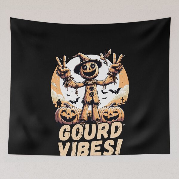 Item preview, Gourd Vibes: Halloween Scarecrow's Autumnal Delight designed and sold by rattob.