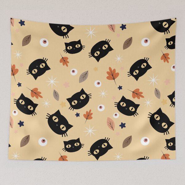 Item preview, Spooky Elegance: Black Cats (Halloween Patterns) designed and sold by PixSellerShop.