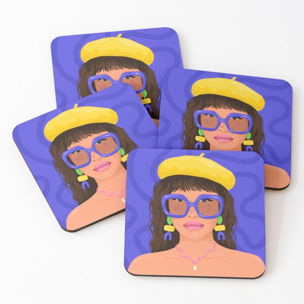 Item preview, Lemon beret and raspberry lips designed and sold by Tickled Spink Studios.