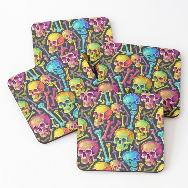 Item preview, Coloured X-ray  Skull and Bones Pattern designed and sold by GooGooPop.