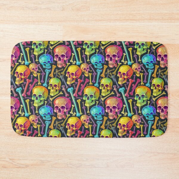 Item preview, Coloured X-ray  Skull and Bones Pattern designed and sold by GooGooPop.