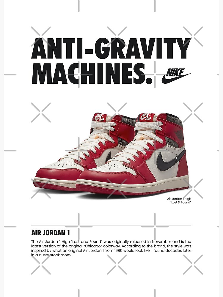 Nike Air Jordan 1 Chicago Lost & Found | Art Board Print