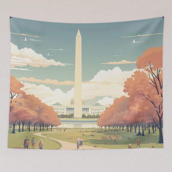 Item preview, A Vintage Travel Illustration of Washington D.C. - US  designed and sold by GoodOldVintage.