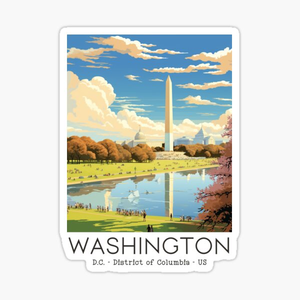 Item preview, A Vintage Travel Illustration of Washington D.C. - US  designed and sold by GoodOldVintage.