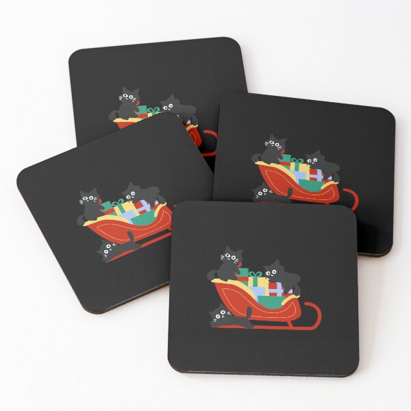 Item preview, Cats have taken control of Santa's sleigh. designed and sold by Slavic-Design.