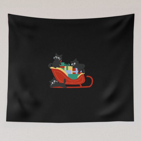 Item preview, Cats have taken control of Santa's sleigh. designed and sold by Slavic-Design.