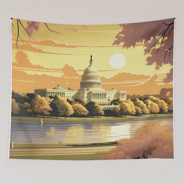 Item preview, A Vintage Travel Illustration of Washington D.C. - US  designed and sold by GoodOldVintage.