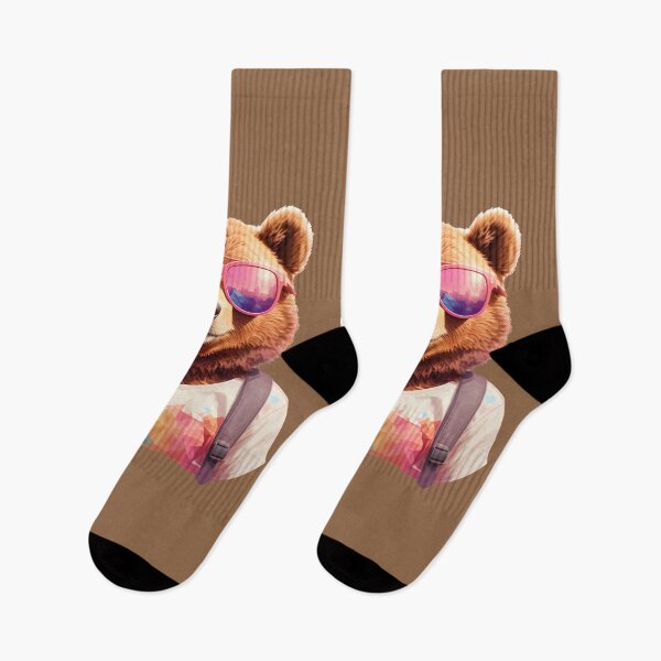 Item preview, Colorful Bear with Sunglasses: Whimsical Style Art designed and sold by ratchawoot.