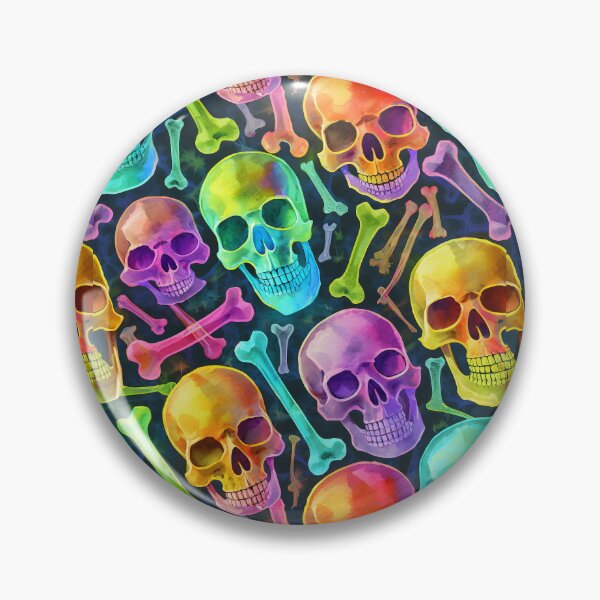 Item preview, Halloween X-ray Skull and Bones Pattern designed and sold by GooGooPop.