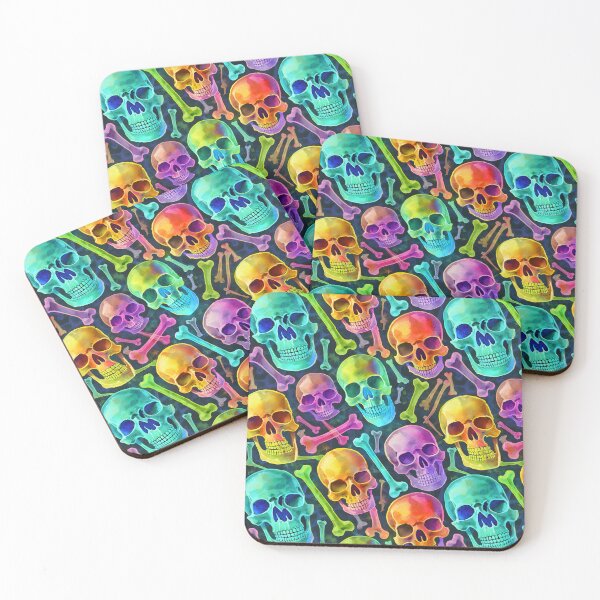 Item preview, Halloween X-ray Skull and Bones Pattern designed and sold by GooGooPop.