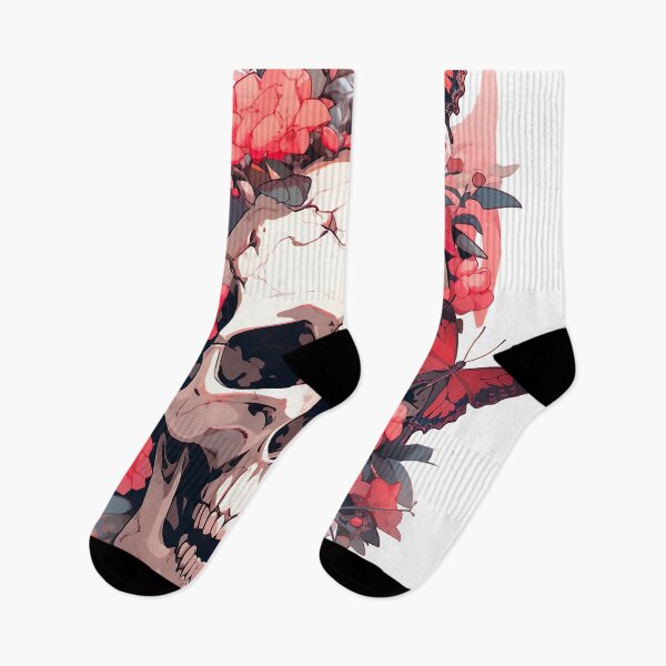 Item preview, Flowers and blooming skulls designed and sold by Kalsaver.