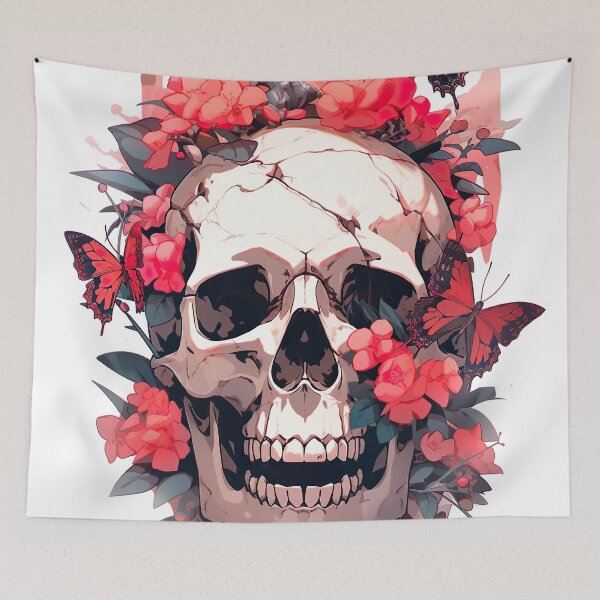 Item preview, Flowers and blooming skulls designed and sold by Kalsaver.