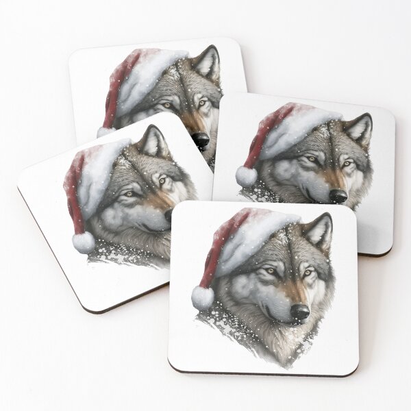 Item preview, Christmas wolf designed and sold by PrettyPittie Shop.
