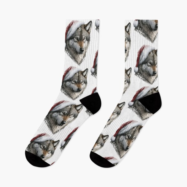 Item preview, Christmas wolf designed and sold by PrettyPittie Shop.