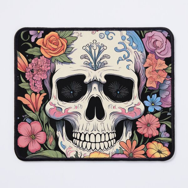 Item preview, Flowers and blooming skulls 3 designed and sold by Kalsaver.