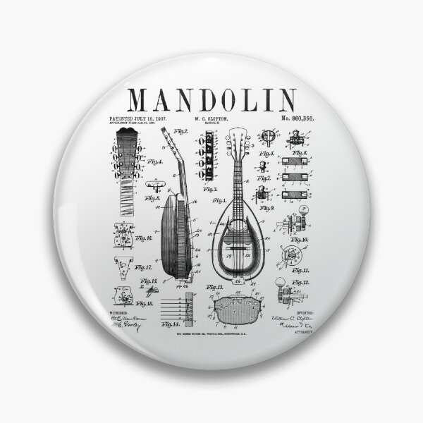 Item preview, Mandolin Player Musician Musical Instrument Vintage Patent designed and sold by GrandeDuc.