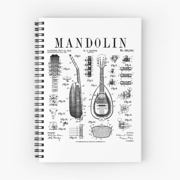 Item preview, Mandolin Player Musician Musical Instrument Vintage Patent designed and sold by GrandeDuc.