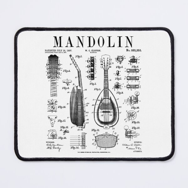 Item preview, Mandolin Player Musician Musical Instrument Vintage Patent designed and sold by GrandeDuc.