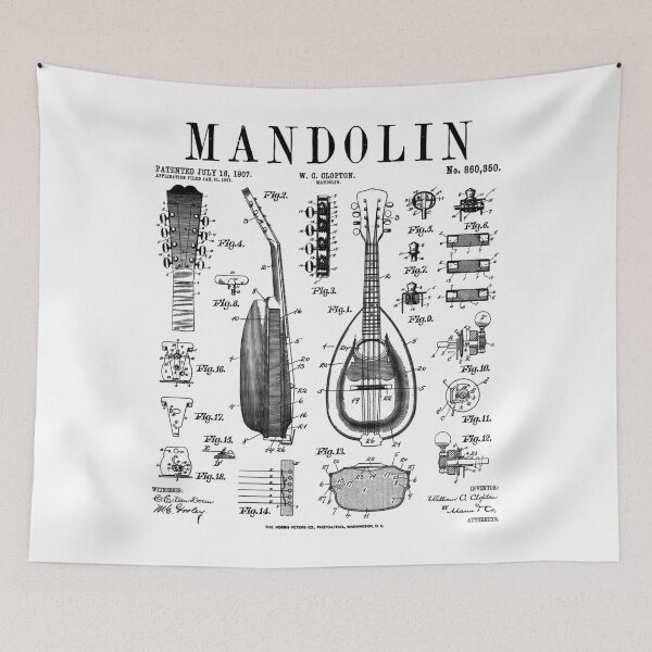 Item preview, Mandolin Player Musician Musical Instrument Vintage Patent designed and sold by GrandeDuc.