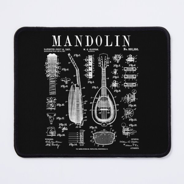 Item preview, Mandolin Player Musician Musical Instrument Vintage Patent designed and sold by GrandeDuc.