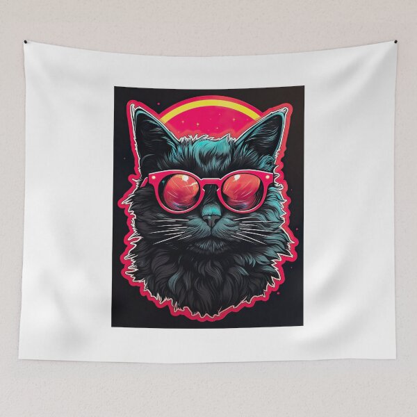 Item preview, Black cat design sticker sequence2 designed and sold by Kalsaver.