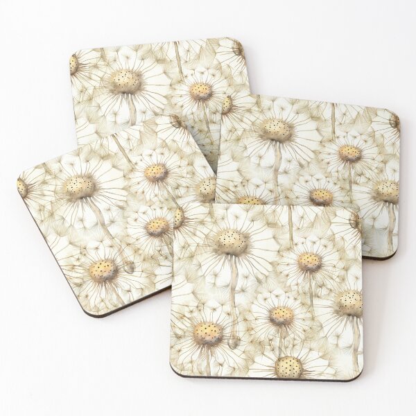 Item preview, Dandelion flower Taraxacum plant seeds endless pattern designed and sold by sunward.