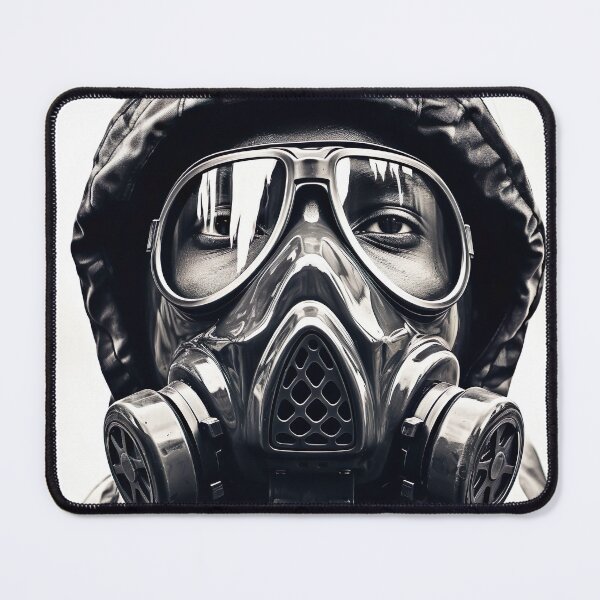 Item preview, Photo of a soldier wearing a gas mask telling us to build a better future designed and sold by Kalsaver.