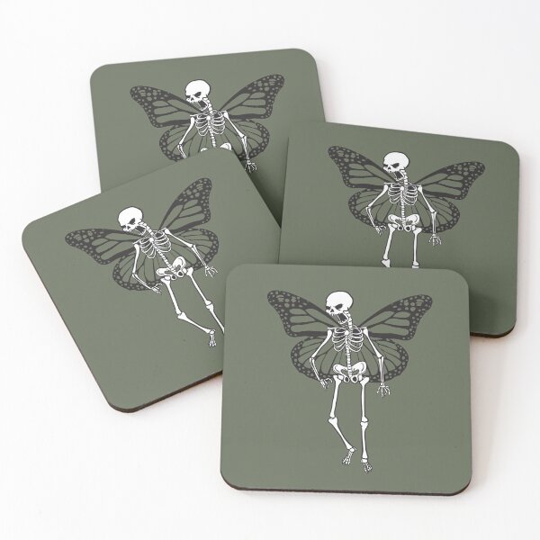 Item preview, Hada esqueleto en blanco y negro designed and sold by Menagerie of Magick.