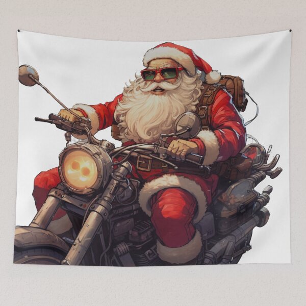 Item preview, Crazy Santa Claus on a motorcycle designed and sold by Tedos7.