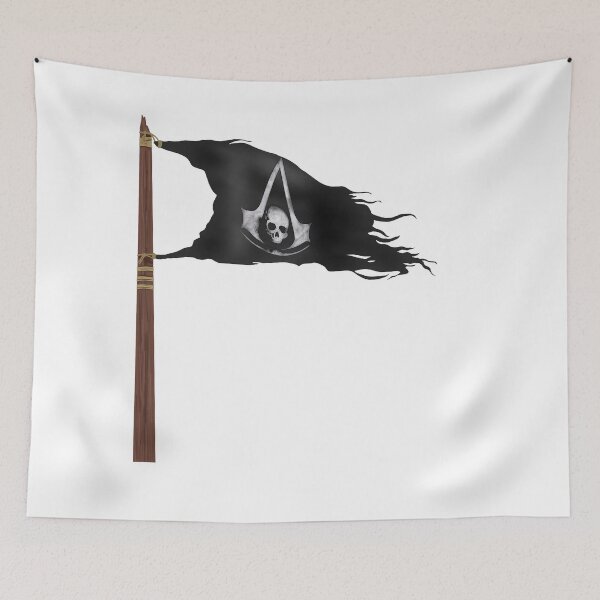 Item preview, Assassin's creed black flag pirate flag designed and sold by Becky-Marie.
