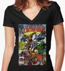 Cartoon Wars Women's Fitted V-Neck T-Shirt