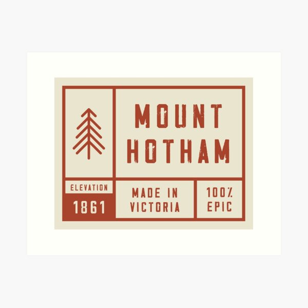 Item preview, Mount Hotham retro sign (white) designed and sold by rillak.