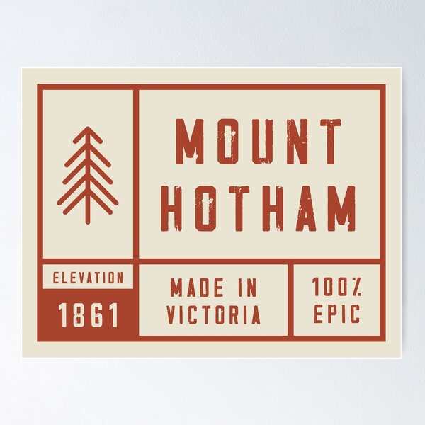 Item preview, Mount Hotham retro sign (white) designed and sold by rillak.