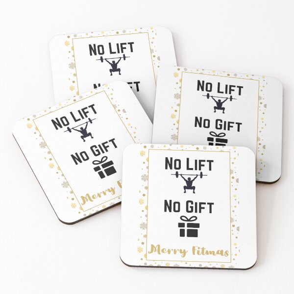 Item preview, No lift No Gift - Fitmas Card - Christmas Gym designed and sold by soniaaseguin.