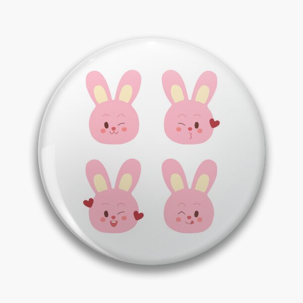 Item preview, Cute Pink Bunny Emoji (Happy) designed and sold by jebi-garden.