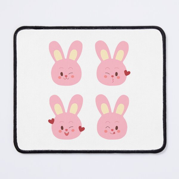 Item preview, Cute Pink Bunny Emoji (Happy) designed and sold by jebi-garden.