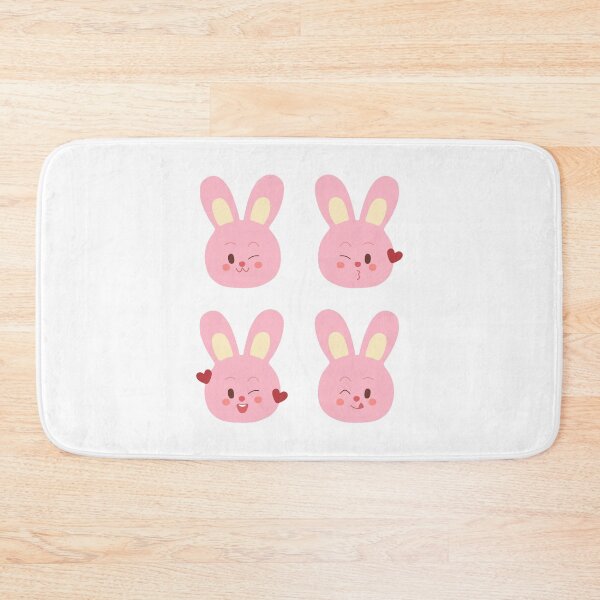 Item preview, Cute Pink Bunny Emoji (Happy) designed and sold by jebi-garden.
