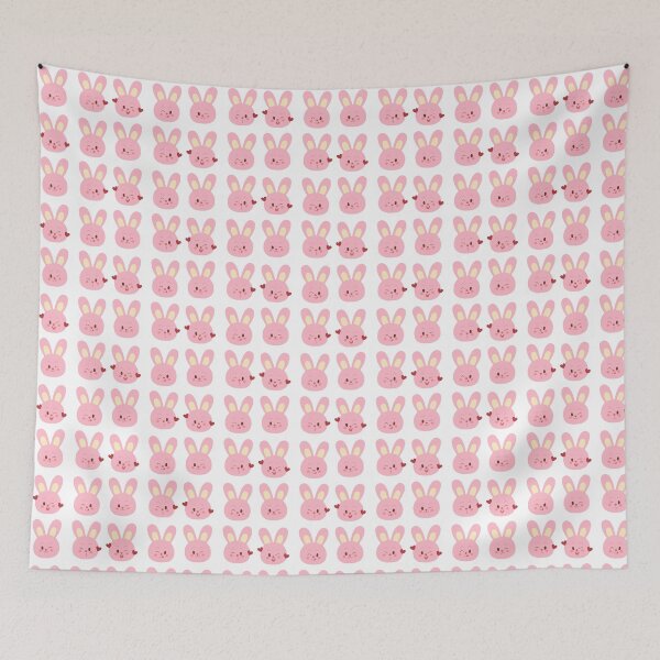 Item preview, Cute Pink Bunny Emoji (Happy) designed and sold by jebi-garden.