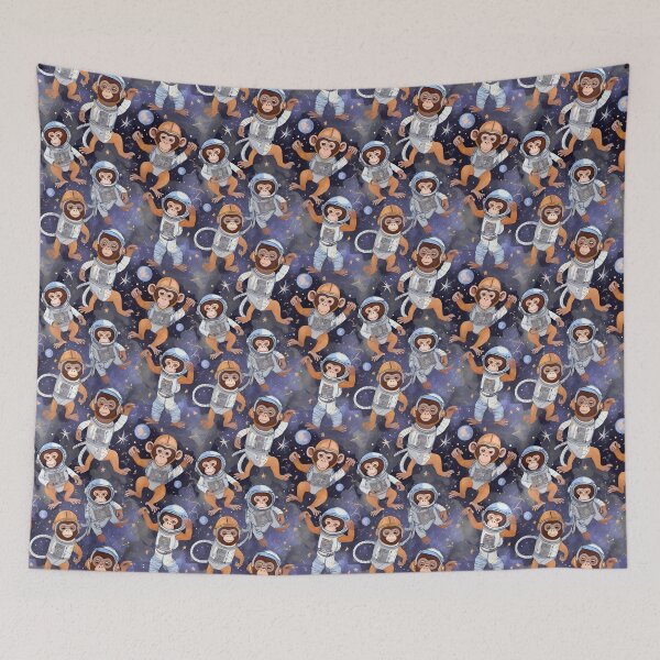 Item preview, Dancing Space Monkeys Pattern designed and sold by GooGooPop.