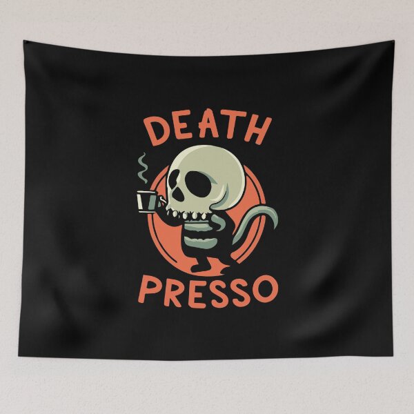 Item preview, Deathpresso Dia de los Muertos halloween skeleton coffee caffeine designed and sold by w1ckerman.