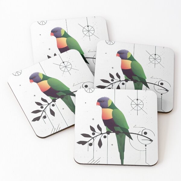 Item preview, Minimalist Australian Lorikeet Christmas Card – Celebrate with Native Australian Birds designed and sold by wildstraya.