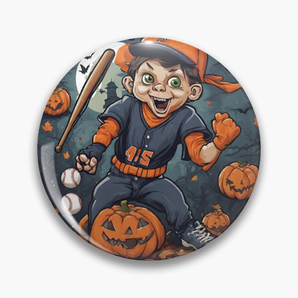 Artikelvorschau, Baseballspieler im Halloween-Stil entworfen und verkauft von in-leggings.