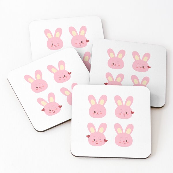 Item preview, Cute Pink Bunny Emoji (Happy) designed and sold by jebi-garden.