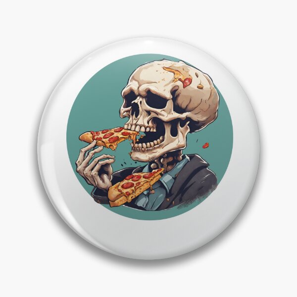 Item preview, Skull Eating Pizza designed and sold by madebyaimee.