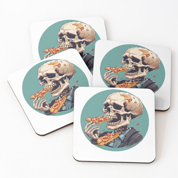 Item preview, Skull Eating Pizza designed and sold by madebyaimee.