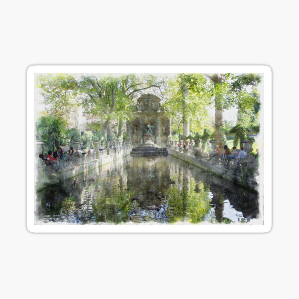 Medici Fountain in Paris Sticker