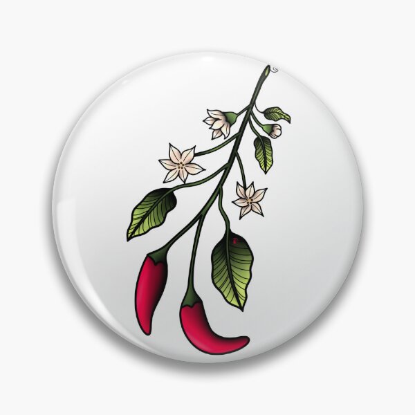 Artikelvorschau, Inktober würzige Chili-Old-School-Tattoos entworfen und verkauft von prscllart.