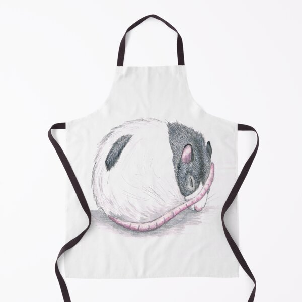 Item preview, black hooded rat sleeping designed and sold by mindgoop.