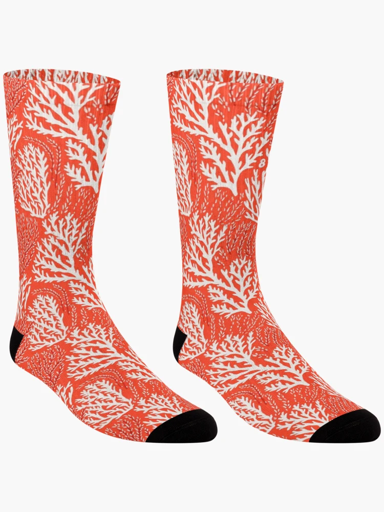 Thumbnail 3 of 5, Socks, Block Print Pattern designed and sold by SideSignal.