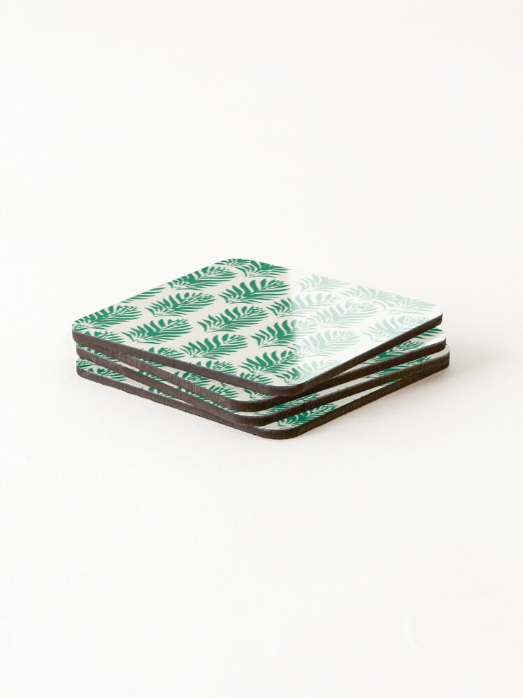 Thumbnail 4 of 5, Coasters (Set of 4), Block Print Pattern designed and sold by SideSignal.